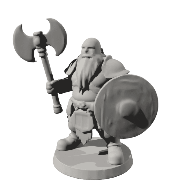 Het 3D-model dat de AI-ontwerper ervan maakte, in grijze klei weergegeven